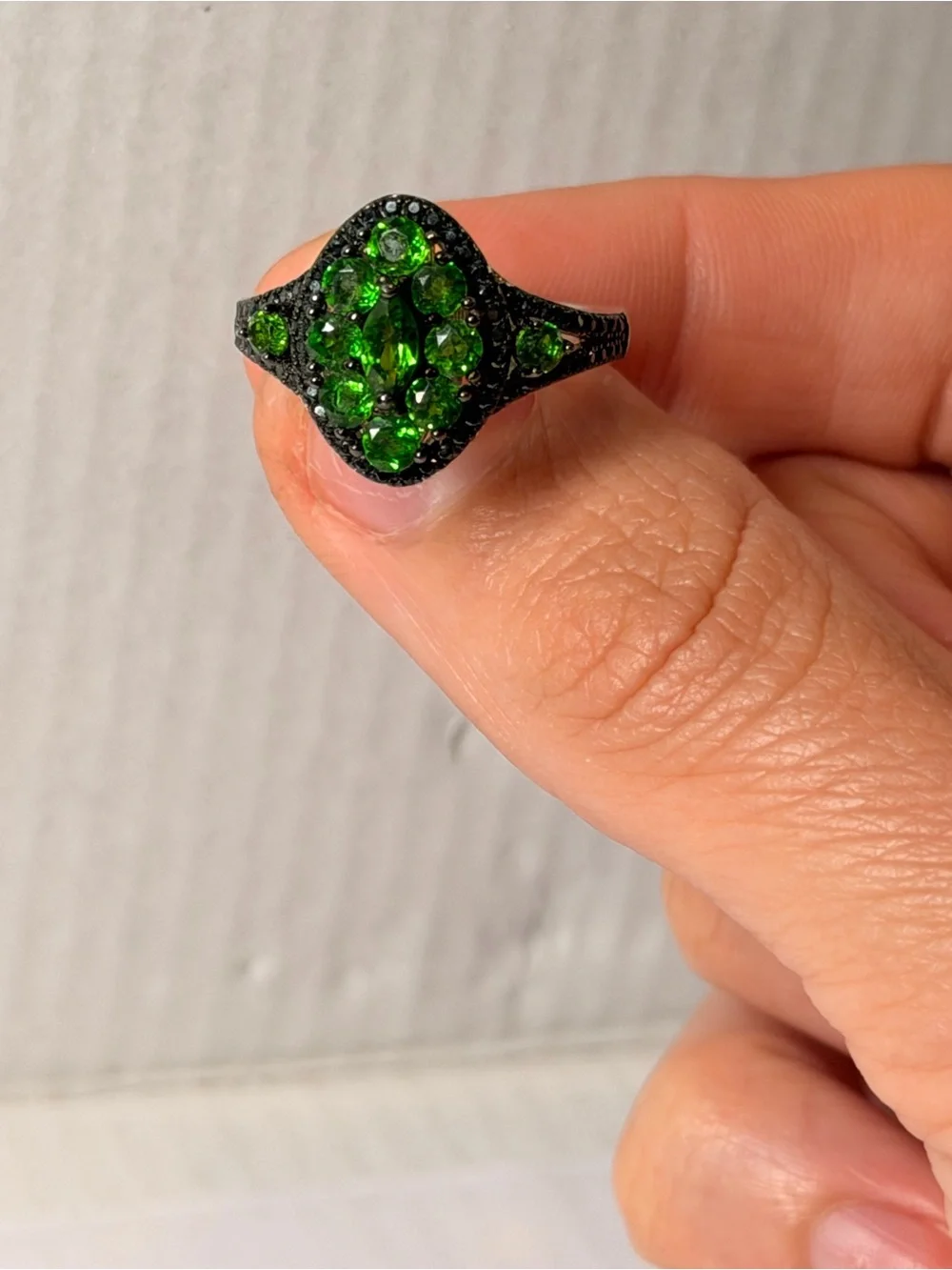 Jewelry | Green Russian Chrome Diopside Sterling Silver Ring 193ctw ...